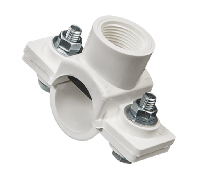 ABRAZADERA 2 CPOS. TERMOP. PVC - PVC 1" X DN15 - RP 3/4" - CONCYSSA