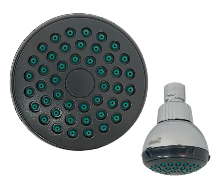 CABEZA DE DUCHA 3" + BRAZO 15CM (GRIS - VERDE) - SEVILLA