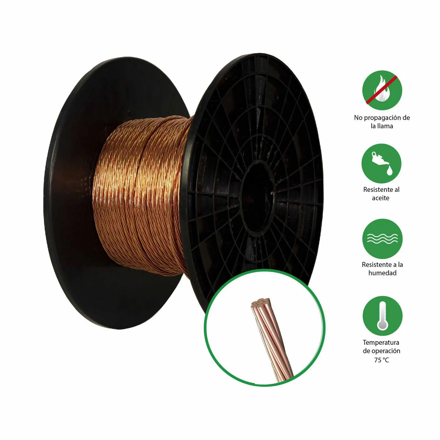 CABLE DESNUDO CU. 16MM2.CL2 P/TIERRA - ELCOPE