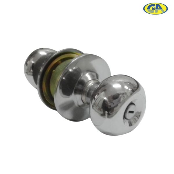 CERRADURA T/BOLA CROMADA P/BAÑO S/LLAVE - C&A