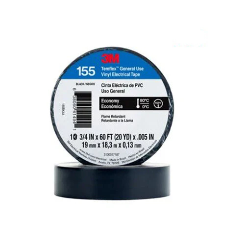CINTA AISLANTE 155 19mm X 18.3mts X 0.13mm NEGRO - 3M
