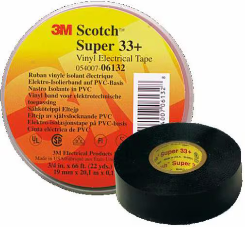CINTA AISLANTE SCOTCH SUPER 33 3/4" X 66FT(22YD) TAPE - 3M