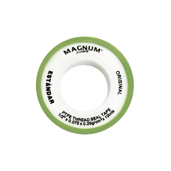 CINTA TEFLON PTFE 1/2" X 0.075 X 0.25G/CM3 X 10 MTS VERDE - MAGNUM