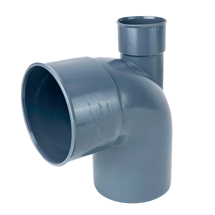 CODO VENTILACION PVC SAL 4" A 2" - PLASTISUR