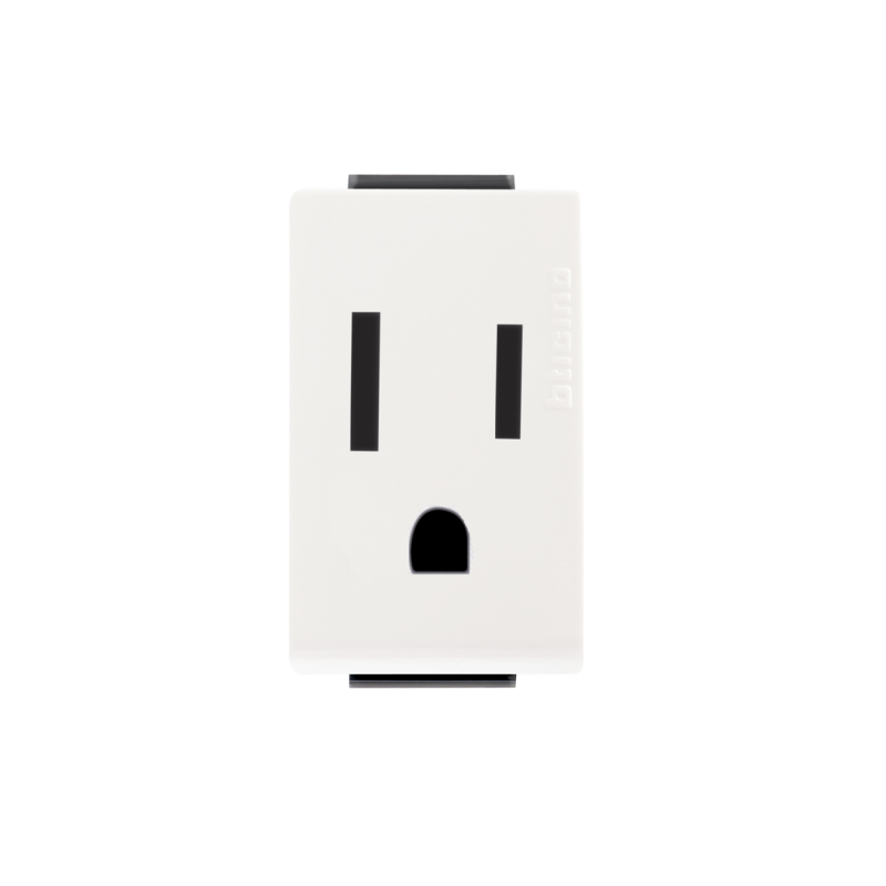 DADO TOMA AMERICANO 2P+T 15A 250V 1 MOD. MODUS STYLE C/BLANCO - BTICINO