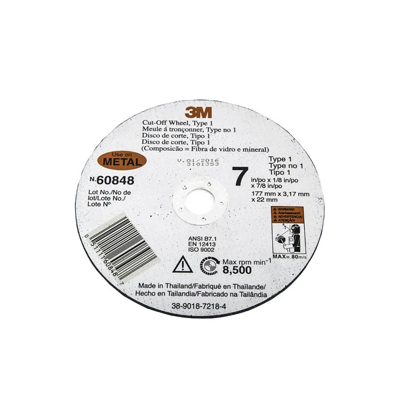DISCO CORTE METAL DE 4 1/2" - 1MM - 7/8" XC - 0020 - 62617 - 3M