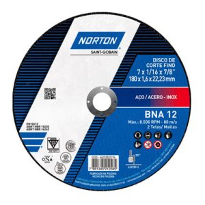 DISCO CORTE METAL 7" X 1.6MM 1/16 X 7/8 - NORTON
