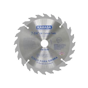 DISCO CORTE P/MADERA 7-1/4" 24 DIENTES (180MM) - KAMASA