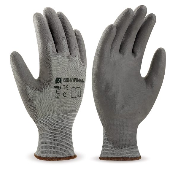GUANTES DE TELA + GOMA GRIS (ECO) - ALDAIR