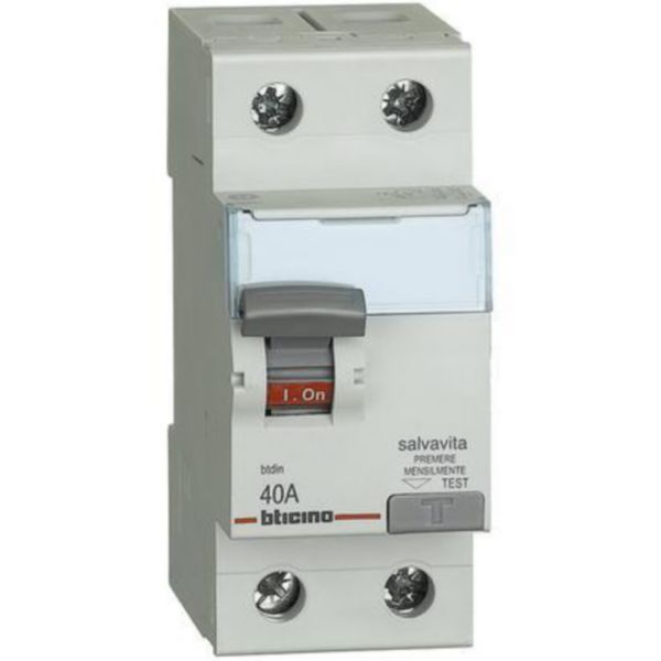 INTERRUPTOR DIFERENCIAL STD SALVAVITA 2 X 40A 30MA 230V 2MOD. DIN - BTICINO