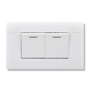 INTERRUPTOR DOBLE A3-007 (BLANCO) - CUBULL