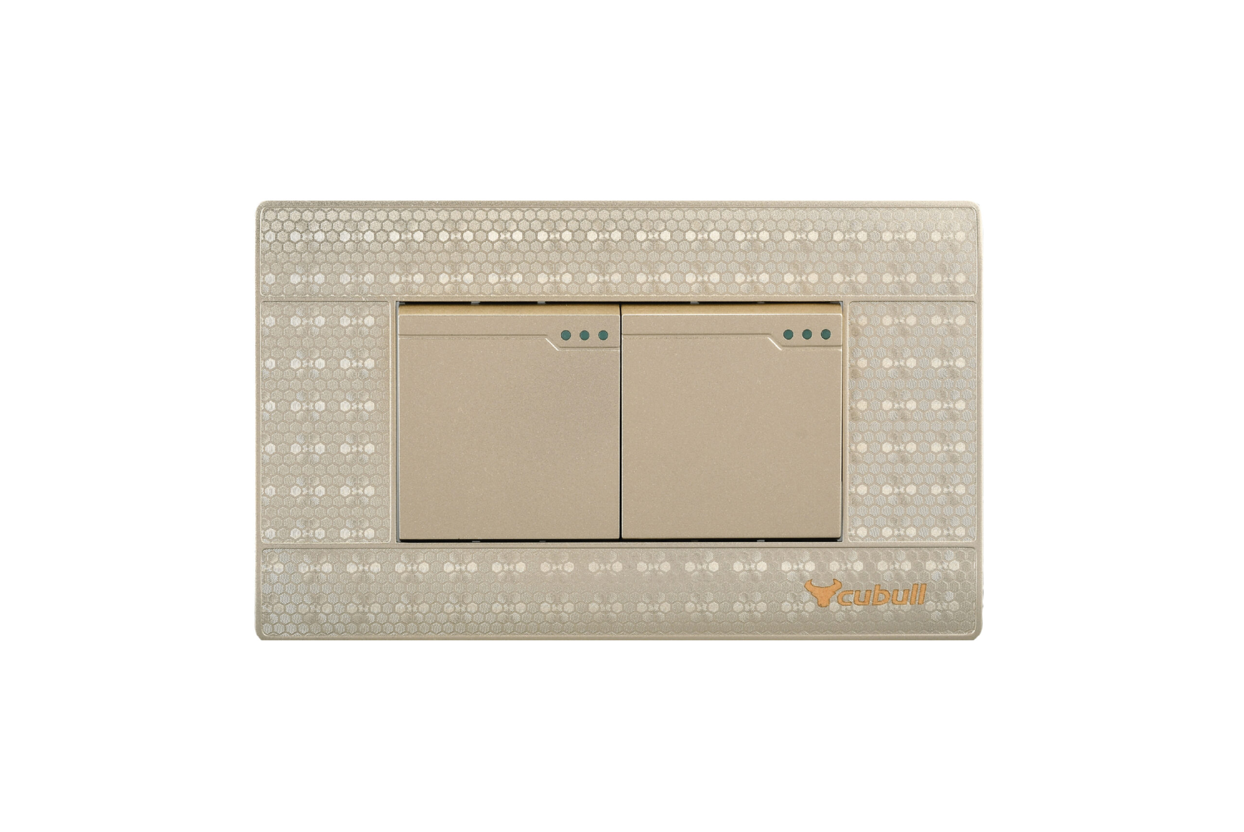 INTERRUPTOR DOBLE A6-007 (DORADO) - CUBULL