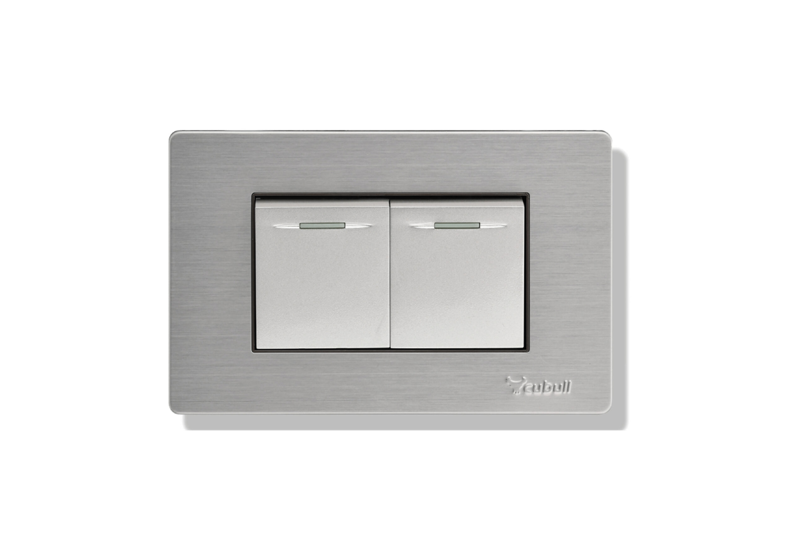 INTERRUPTOR DOBLE A5-007 (GRIS) - CUBULL