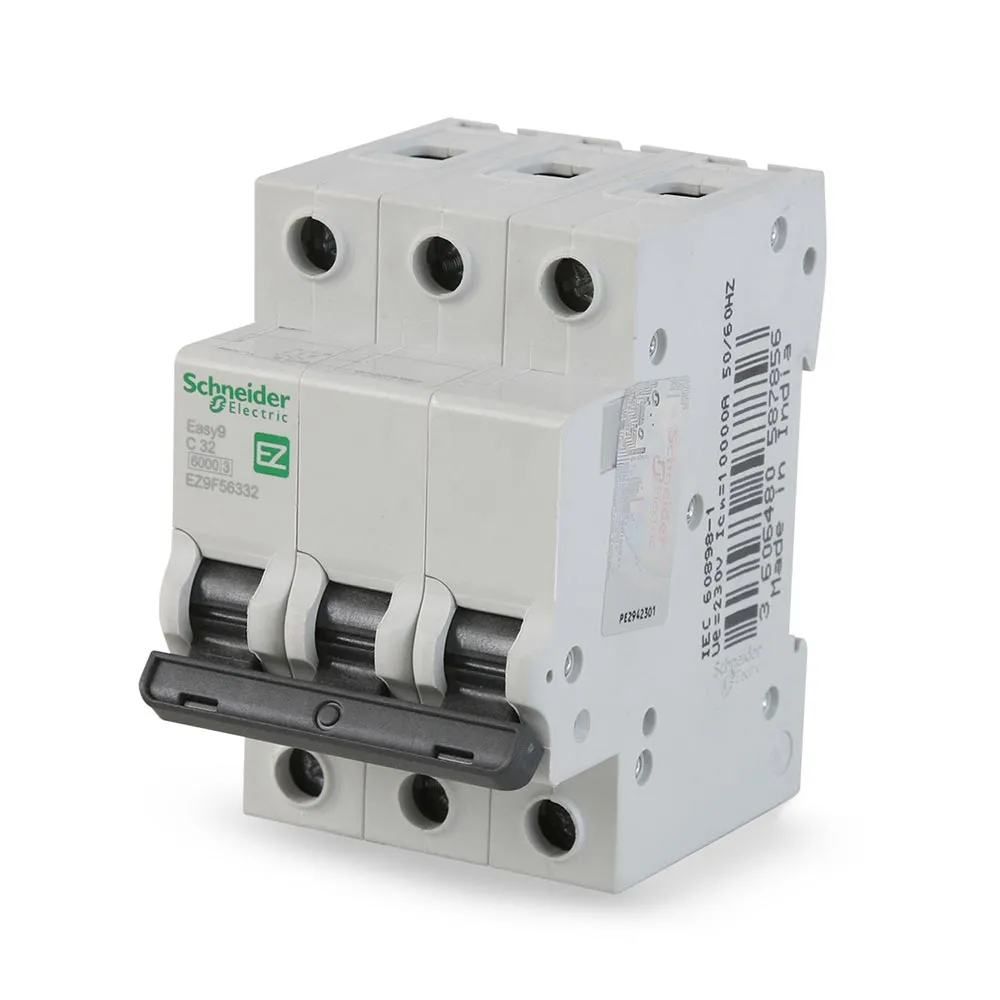 INTERRUPTOR TERMOMAGNETICO EASY9 - MCB 3P C32 - SCHNEIDER