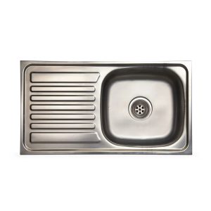 LAVATORIO DE ACERO C/ESCURRIDOR 1 POZA (75 X 40) - R-INOX