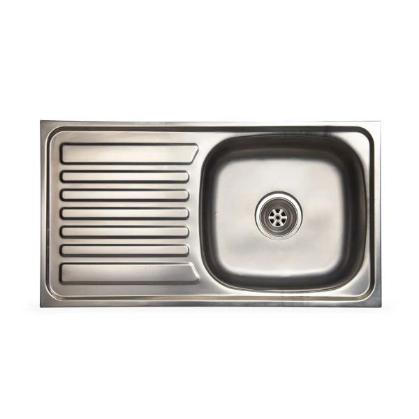 LAVATORIO DE ACERO C/ESCURRIDOR 1 POZA (75 X 40) - R-INOX