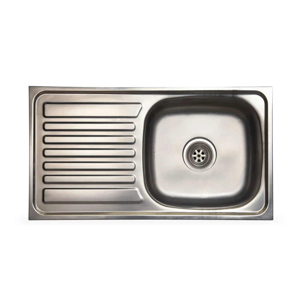 LAVATORIO DE ACERO C/ESCURRIDOR 1 POZA (75 X 40) - R-INOX