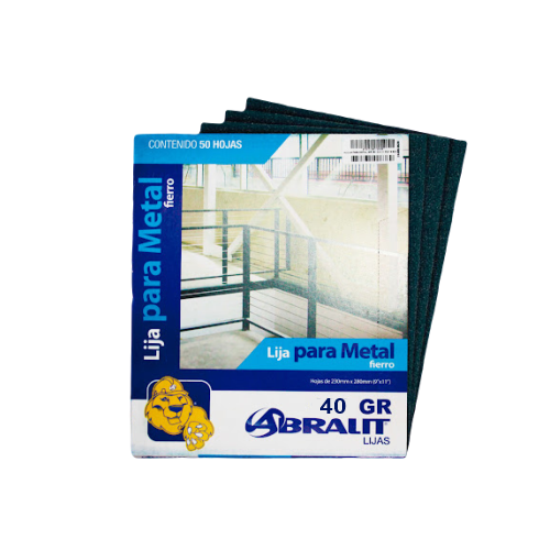 LIJA PARA METAL (9 X 11) GR 100 - ABRALIT