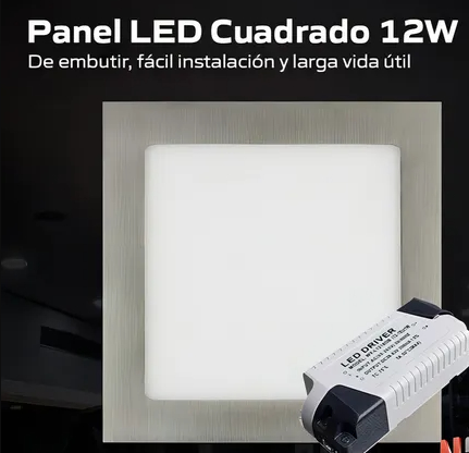 PANEL LED SUPERFICIE (GL-02-12W) CUADRADO LED LIGHTING - GEBLER