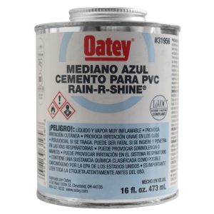PEGAMENTO MED. DENS. RAIN-R-SHINE 118ML 4 OZ ( 1/32 GLN) AZUL - OATEY