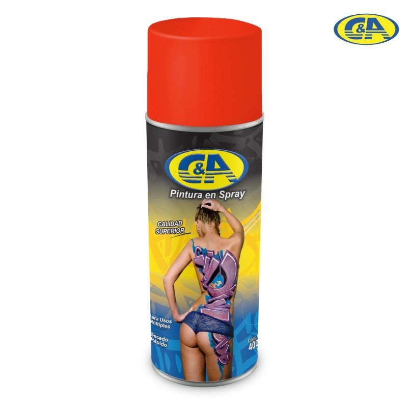 PINTURA SPRAY ROJO FUEGO #73 400ML - C&A