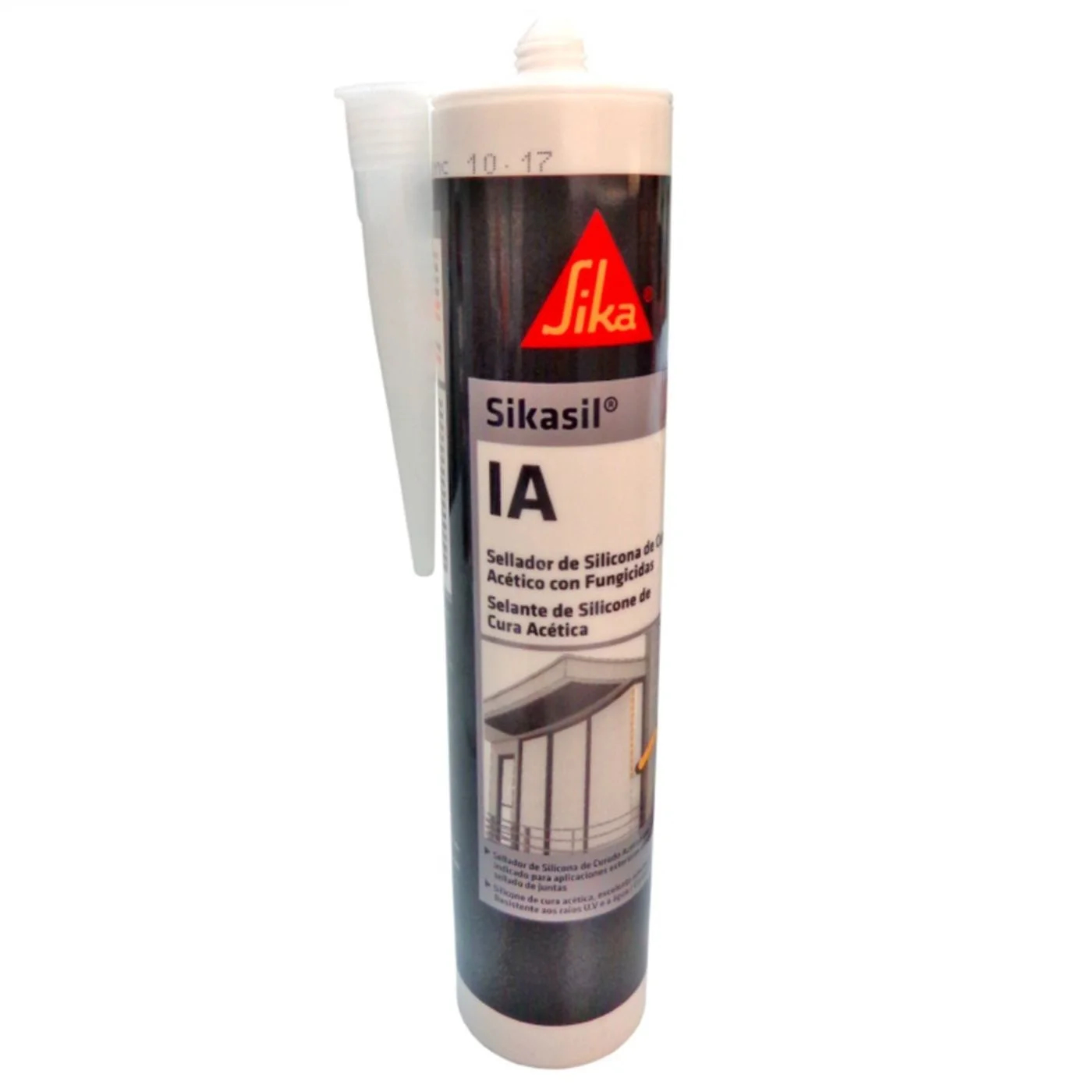 SELLADOR DE SILICONA DE CURADO ACETICO CON FUNGICIDAS 280ML - SIKA