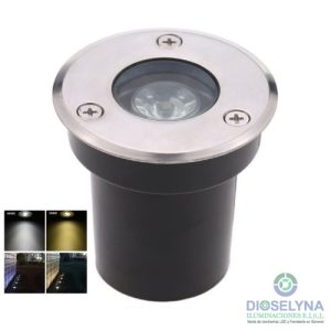 SPOT LED DE PISO 3 X 1W IP67 390LM 30.000HRS 6500K - SIELED