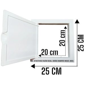 TAPA REGISTRO NICHO PVC DE 25CM X 25CM - GRICOL
