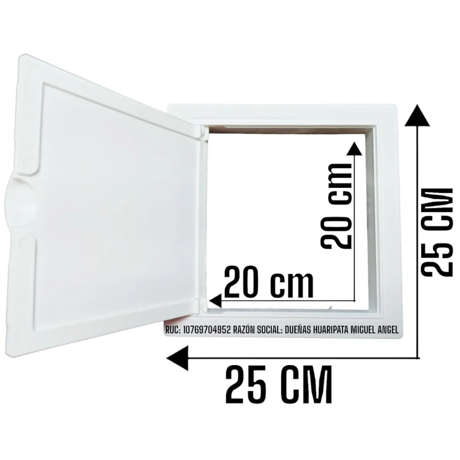 TAPA REGISTRO NICHO PVC DE 25CM X 25CM - GRICOL