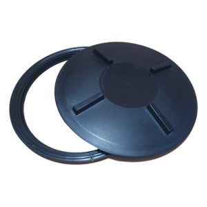 TAPA Y ARILLO CLICK 18" NEGRA  - ROTOPLAST