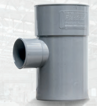 TEE DE 4" A 2" SAL REDUC SIMPLE - PLASTISUR