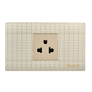 TOMACORRIENTE SIMPLE (DORADO) A6-020 - CUBULL