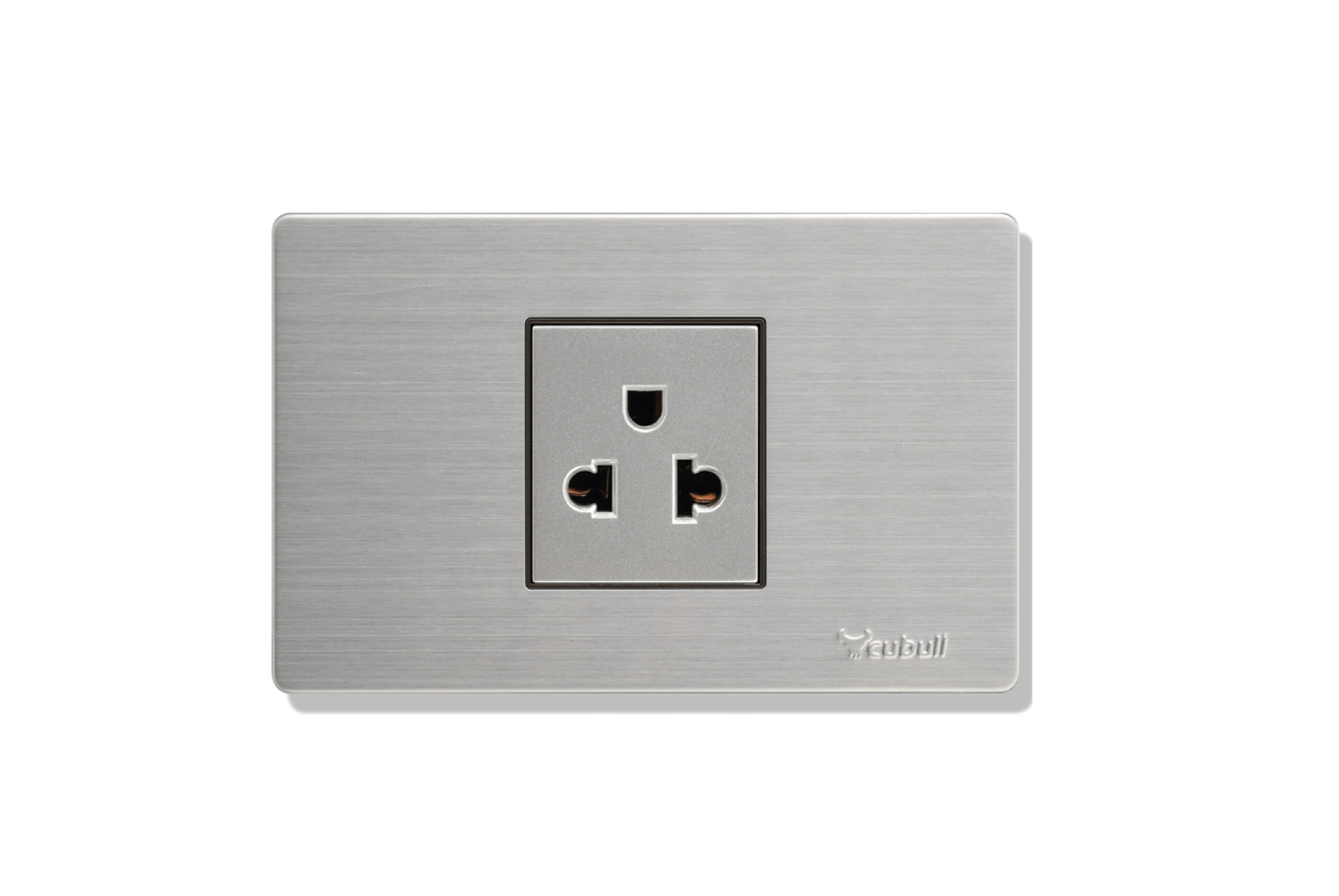 TOMACORRIENTE SIMPLE A + TIERRA UNIVERSAL A5-020 (GRIS) - CUBULL