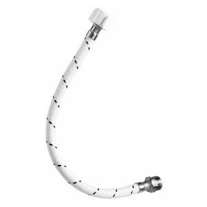 TUBO DE ABASTO P/INODORO HILO TRENZADO AGUA CALIENTE 1/2" X 1/2" - METUSA