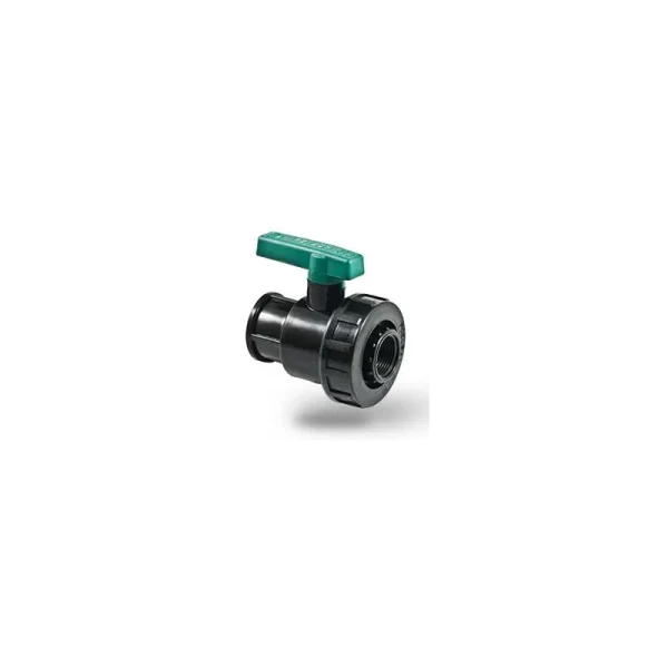 VALVULA BOLA HDPE UNIVERSAL SIMPLE 1 1/2" X 1 1/2" C/ROSCA - POELSAN