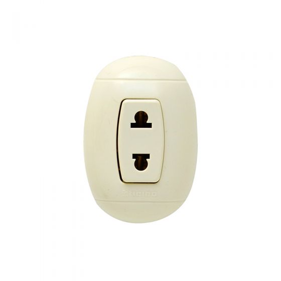 TOMA SOBREPONER SIMPLE TIPO UNIVERSAL 10A 127/250V - FRANCO