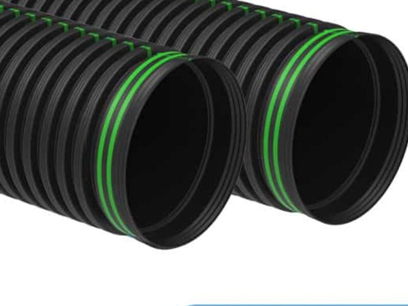 TUBO CORRUGADO PEAD 200MM (8 X 6M) EXTREMOS PLANOS RANURADO AA8HTO M252 L. 5.79M - ADS TIGRE